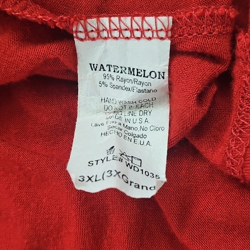 Watermelon Rust Color Cold Shoulder Dress with Ruffle - Picture 12 of 12